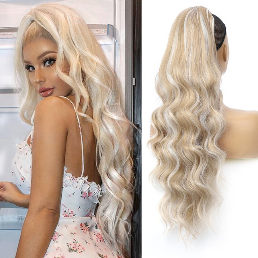 Coada de Par cu snur Blond Suvitat II, 70 cm